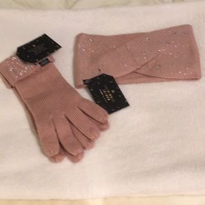 Matching gloves and headband